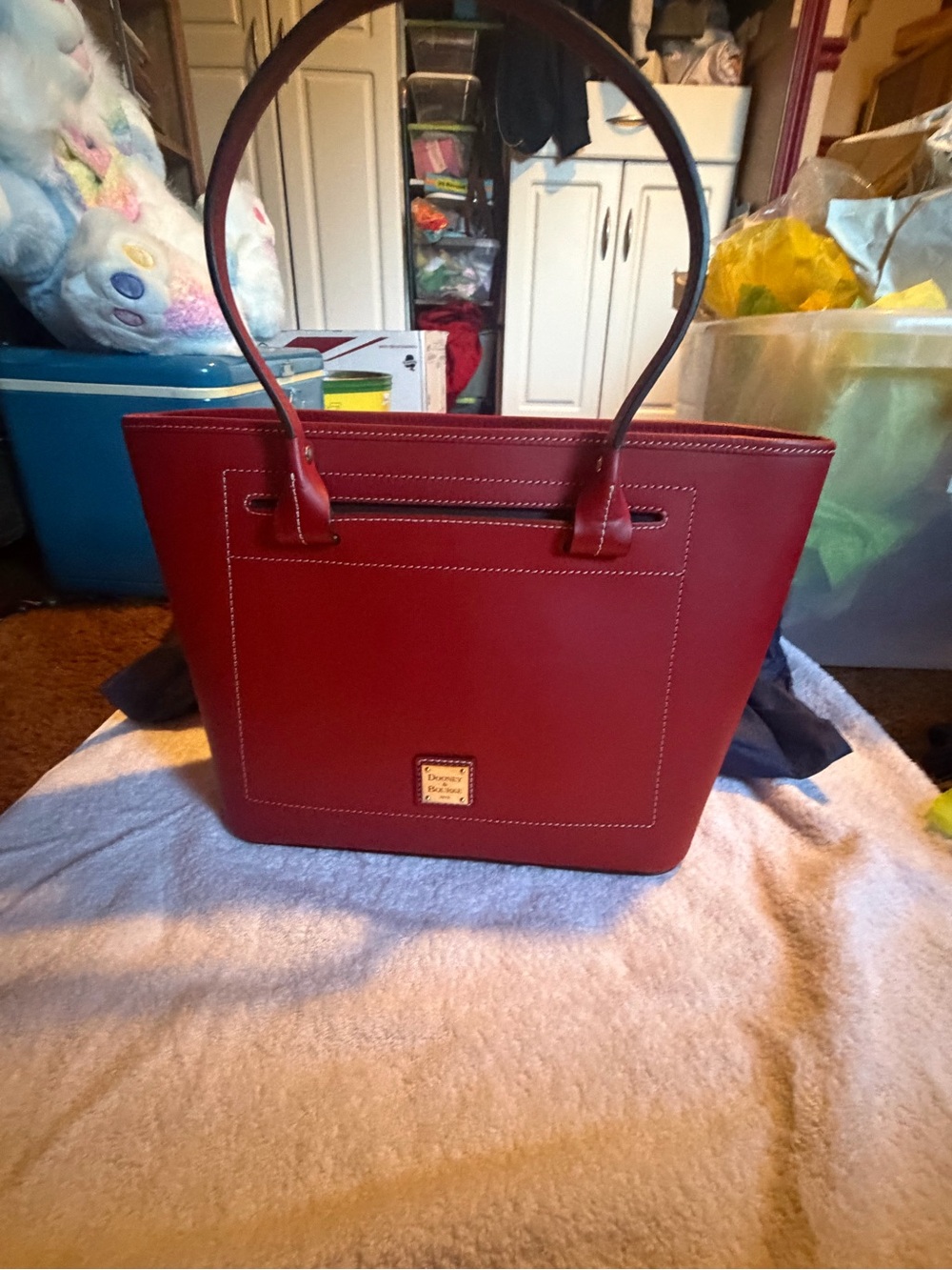 Dooney and Bourke Bordeaux Beacon Leather Slip Tote W Dust bag
